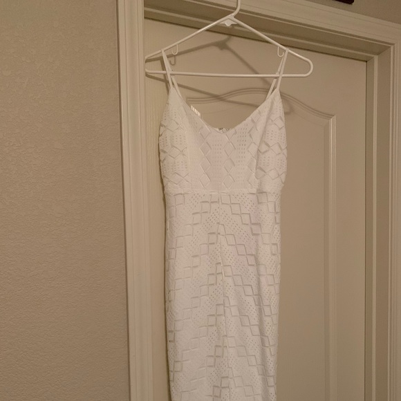 Lulu’s White Ruffle Bodycon - Picture 2 of 2